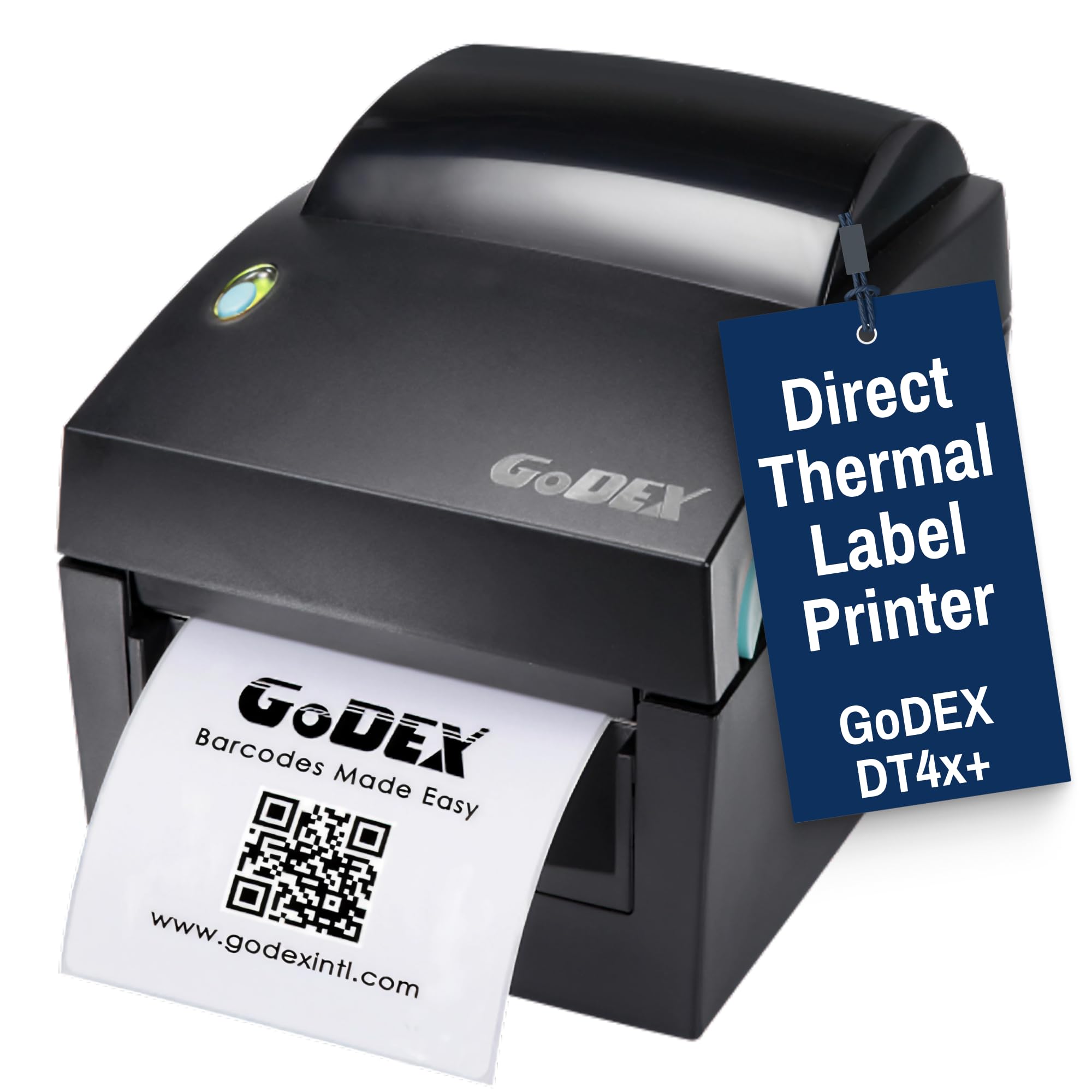 McAuley Labels GoDEX DT4X+ Thermal Shipping Label Printer, 4 in, 203 DPI