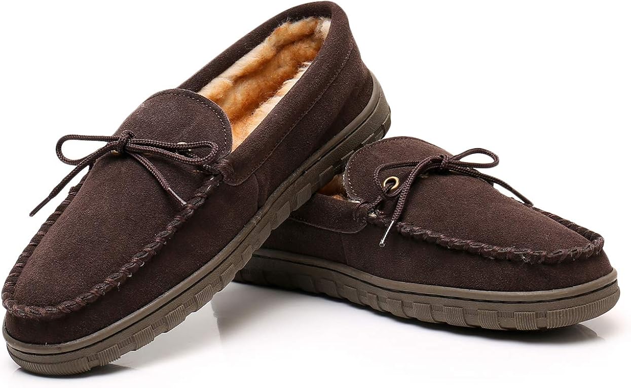 Warm and Cozy Faux Fur Moccasin Slippers for Men Kuwait Ubuy