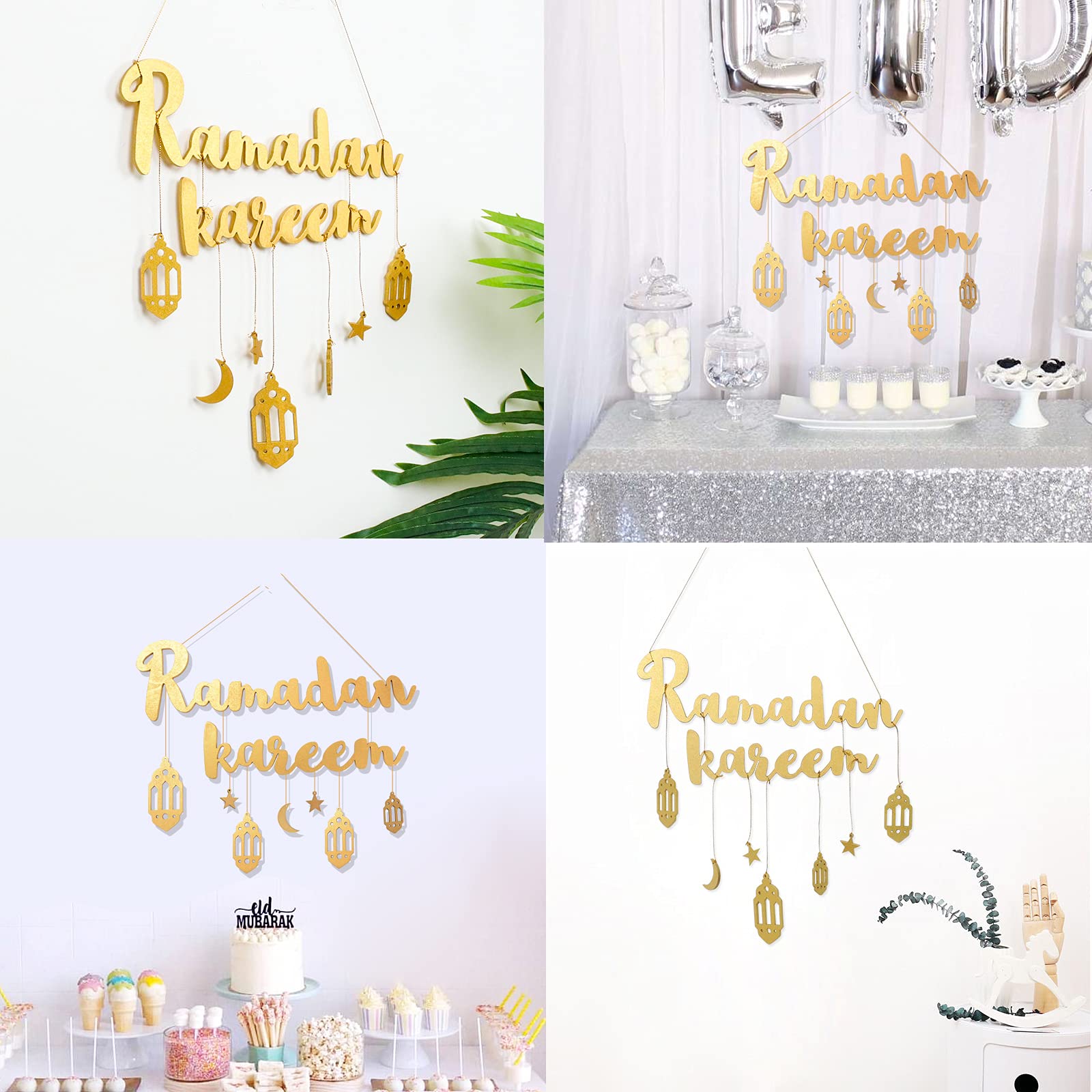 Ramadan Mubarak teken Ramadan Maan teken met een aangepaste tekst Ramadan Kareem Gezegend Ramadan Eid Mubarak Islamitische geschenken Islamitische houten borden - Nederland