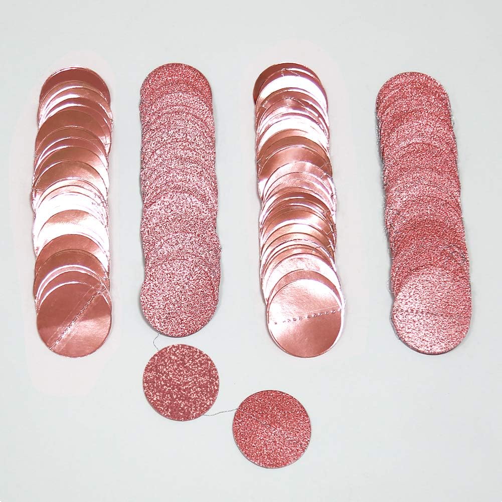 Cheerland Glitzernde Kreis-Girlande, rosegold, für Party-Dekorationen, hängende Banner, Hintergrund-Deko, Geburtstag, Brautparty, Junggesellinnenabschied, Ramadan/EID, Abschlussfeier