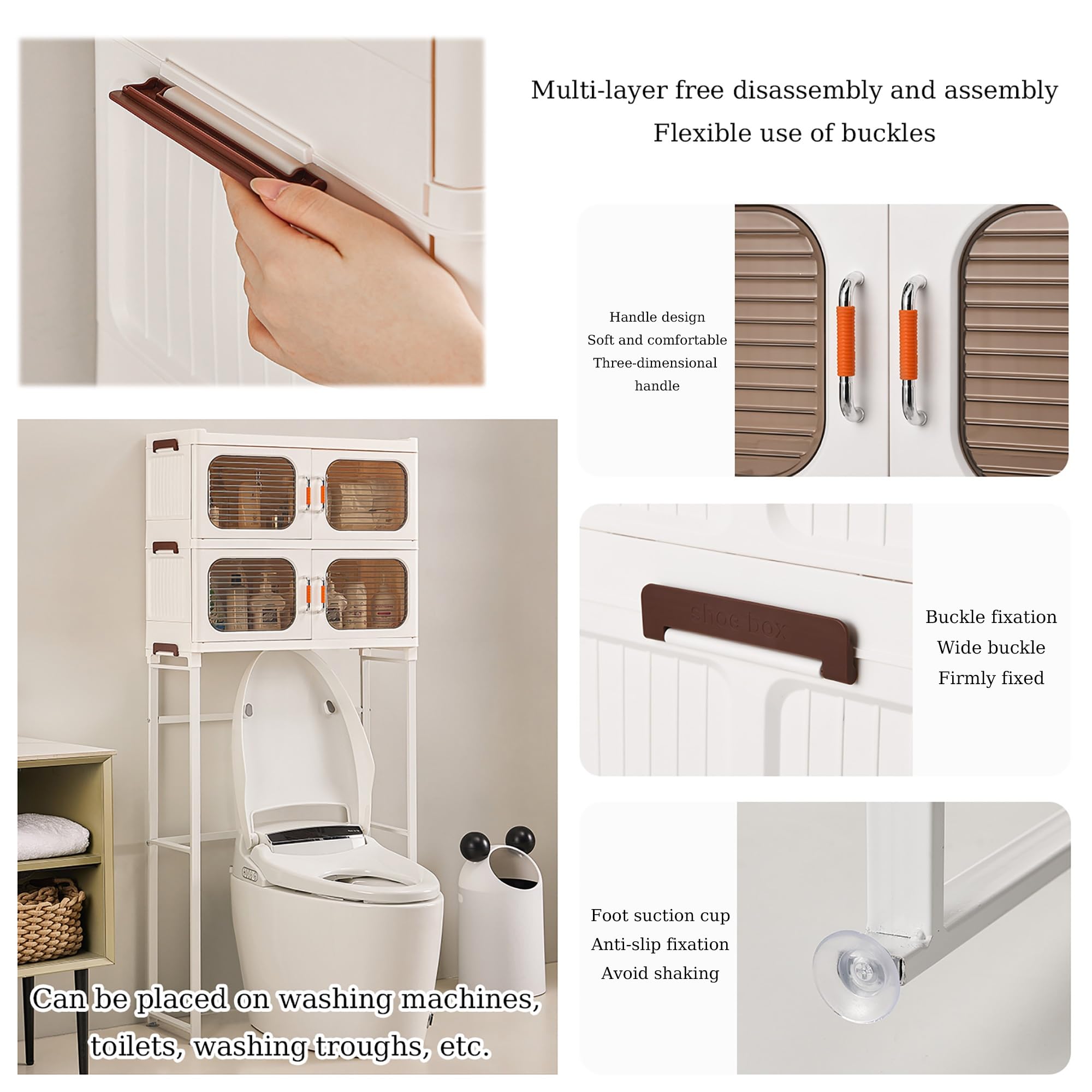 Armadietti portaoggetti da bagno, montaggio a parete, da mettere sopra il WC, per cucina, armadietto da parete per bagno, armadietto per medicinali (