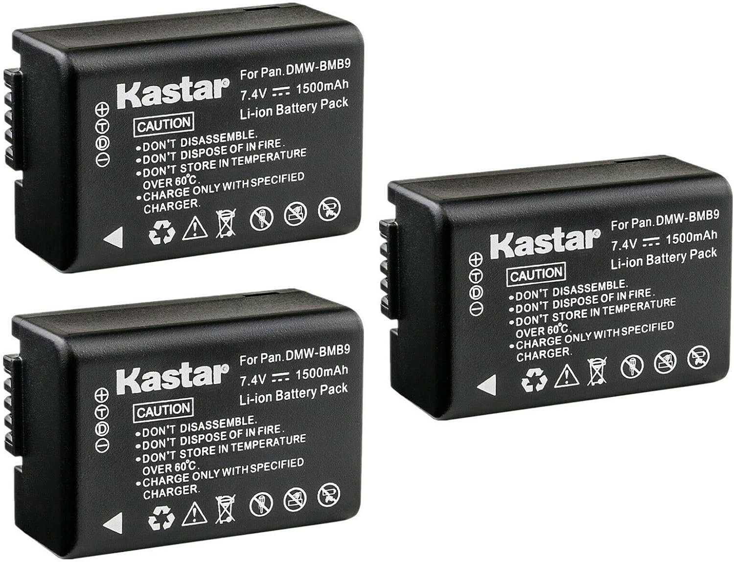 Kastar 3-Pack BP-DC9 Battery Replacement for Leica BP-DC9 BP-DC9-E BP-DC9-U Battery, Leica BC-DC9 BC-DC9-E BC-DC9-U Charger, Leica V-Lux 2, Leica V-Lux 3 Camera