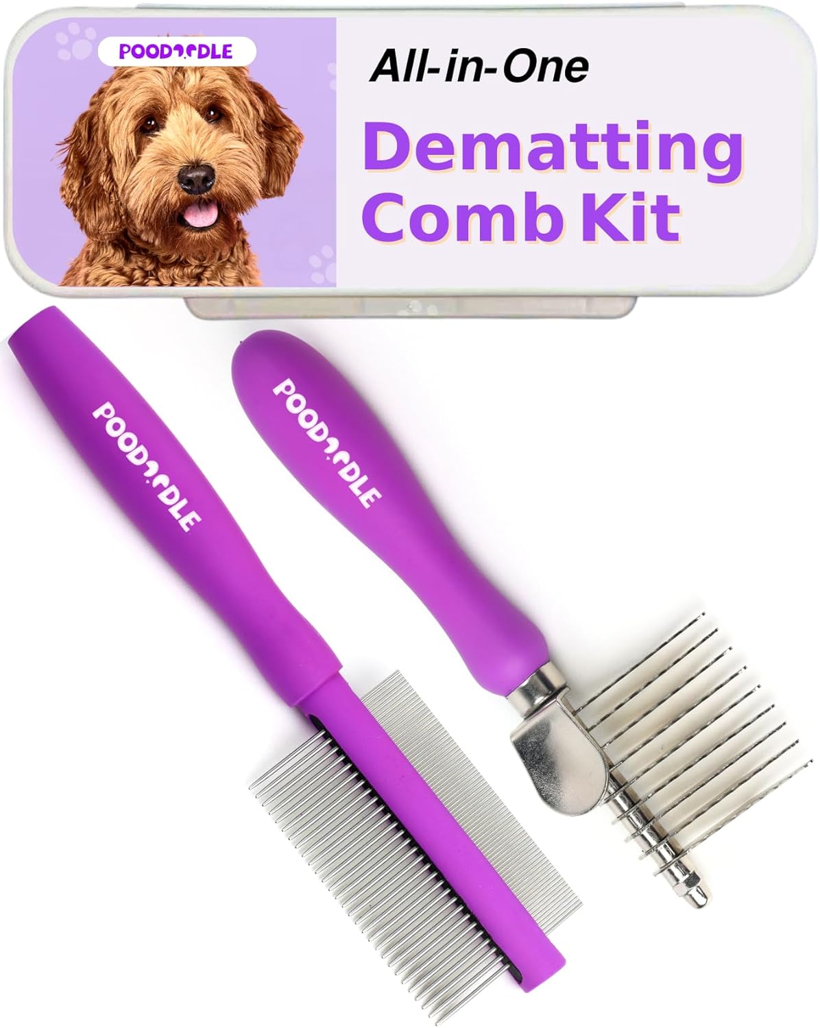 Poodoodle PainFree Dematting Comb Kit for Dogs & Cats