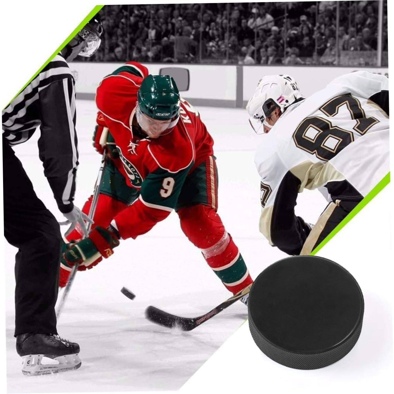 VANZACK 9pièces Palets Entraînement Officiels pour Hockey Glace Set pour Garçon Fille Et Adultes
