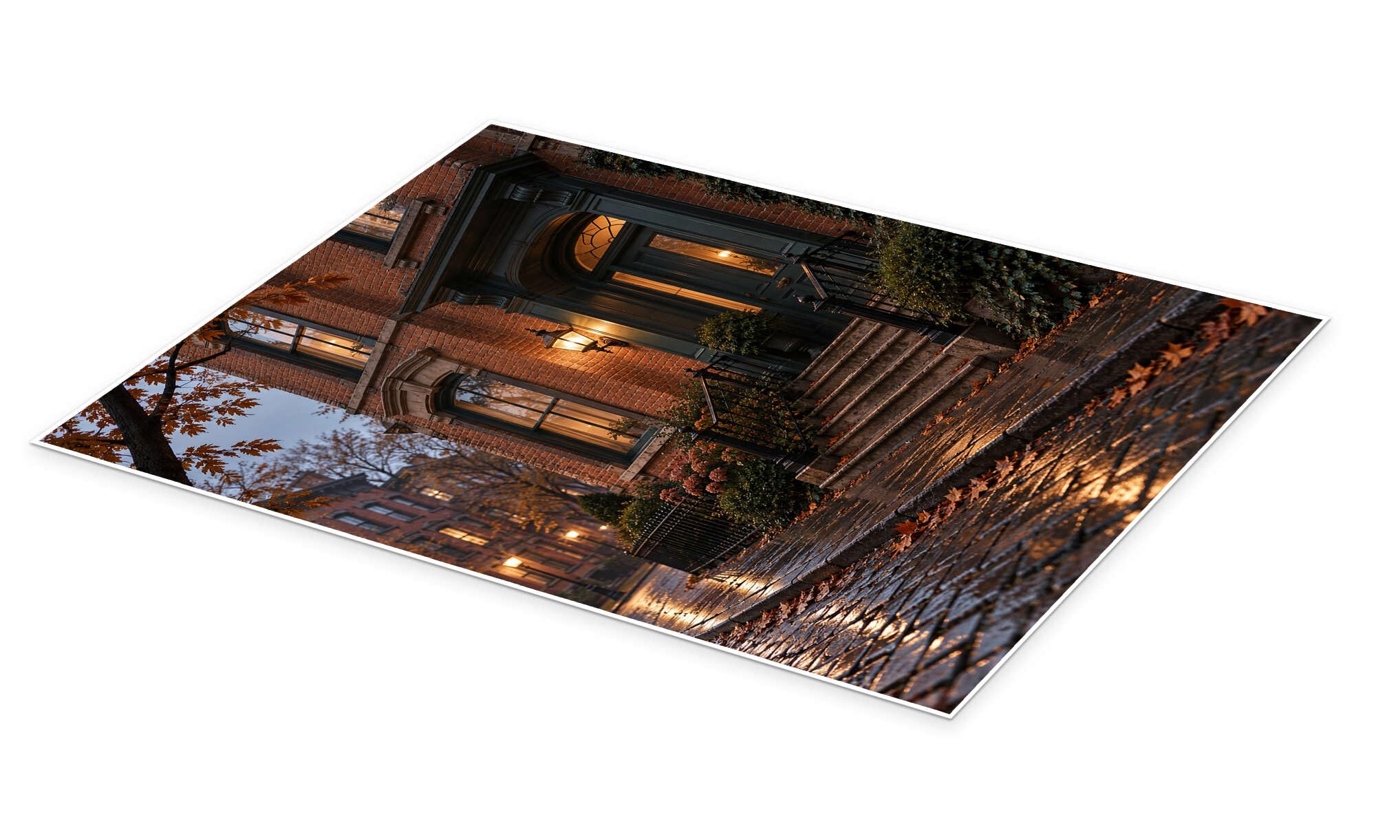 Gründerzeit district at night Plakat