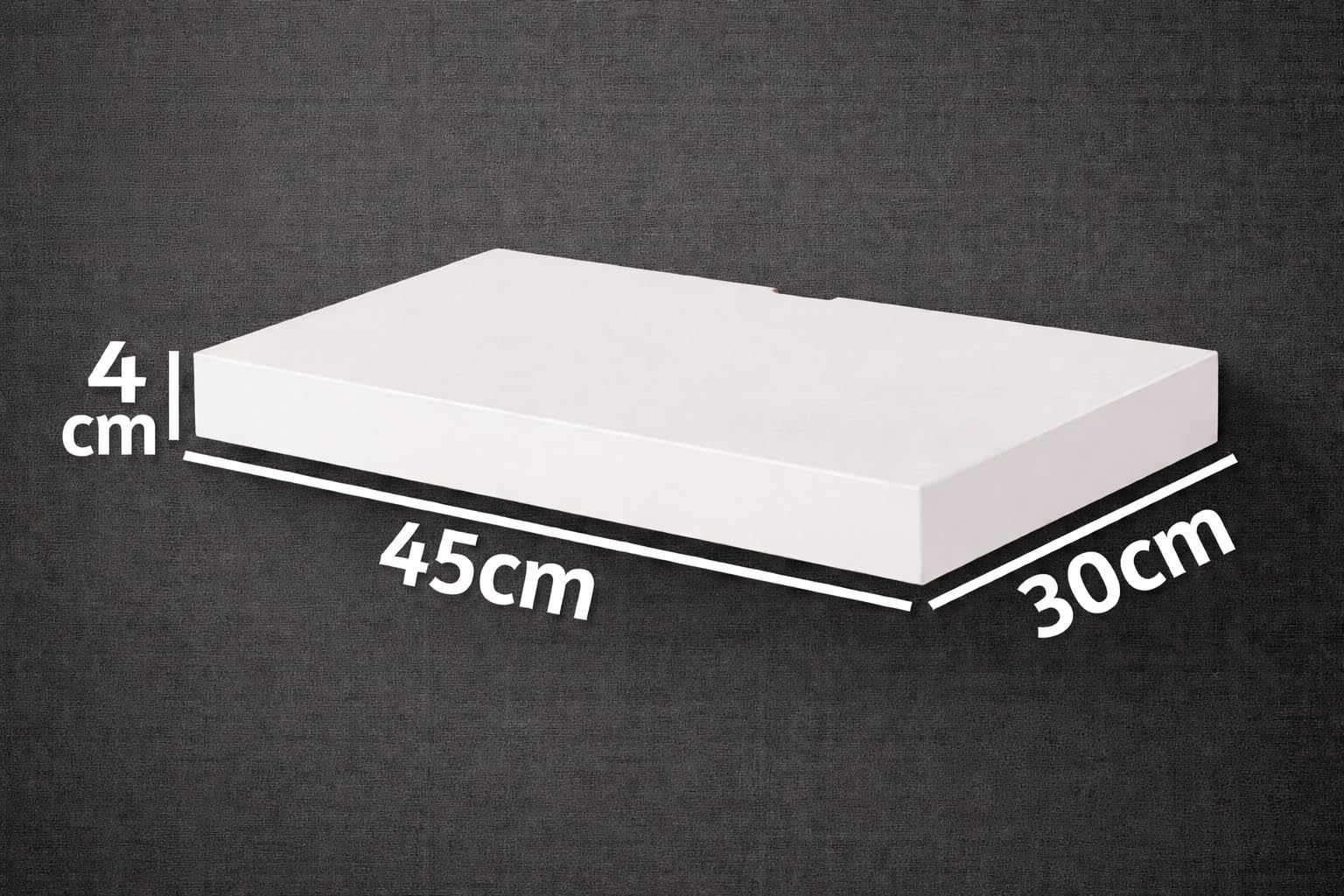 Estante flotante de pared de 45 cm, TV Sky Box, DVD, PS4, X-box, espacio para cables, decoración de la sala de estar, enchufe de pared y tornillos incluidos