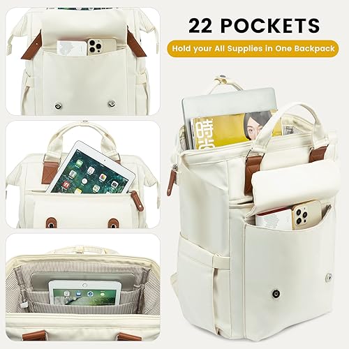 Miniatura 3 de LOVEVOOK - Mochila para laptop, para viaje de trabajo, bolso de enfermera, profesor, médico, viajero, para computadora de negocios, mochila