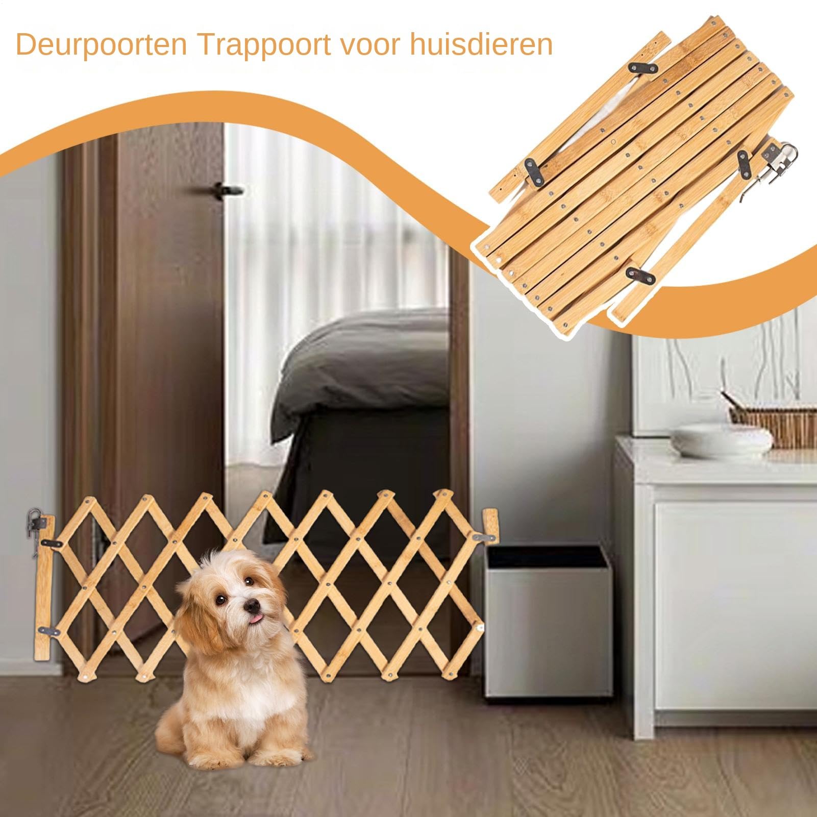 Clôture pour Animaux de Compagnie, clôture intérieure pour Animaux de Compagnie - Barrière de sécurité Pliable pour Les escaliers, comme Mesure de sécurité pour Les, Les bébés, Les