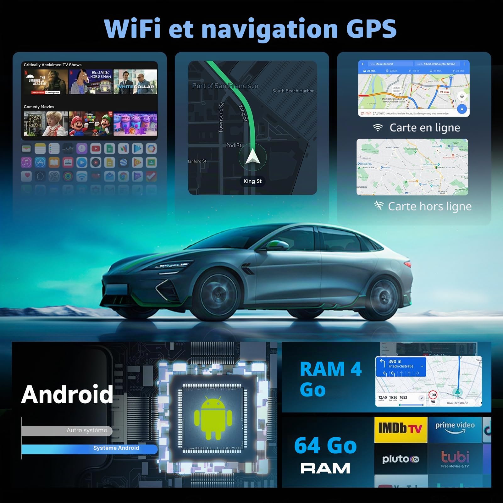 Hodozzy 4G+64G Autoradio pour Renault Master 2019-2022 Android 10,1 Pouces Incell Écran Tactile GPS Carplay Android Auto sans Fil, Poste Radio Voiture 2 Din Bluetooth DSP WiFi FM RDS SWC Caméra