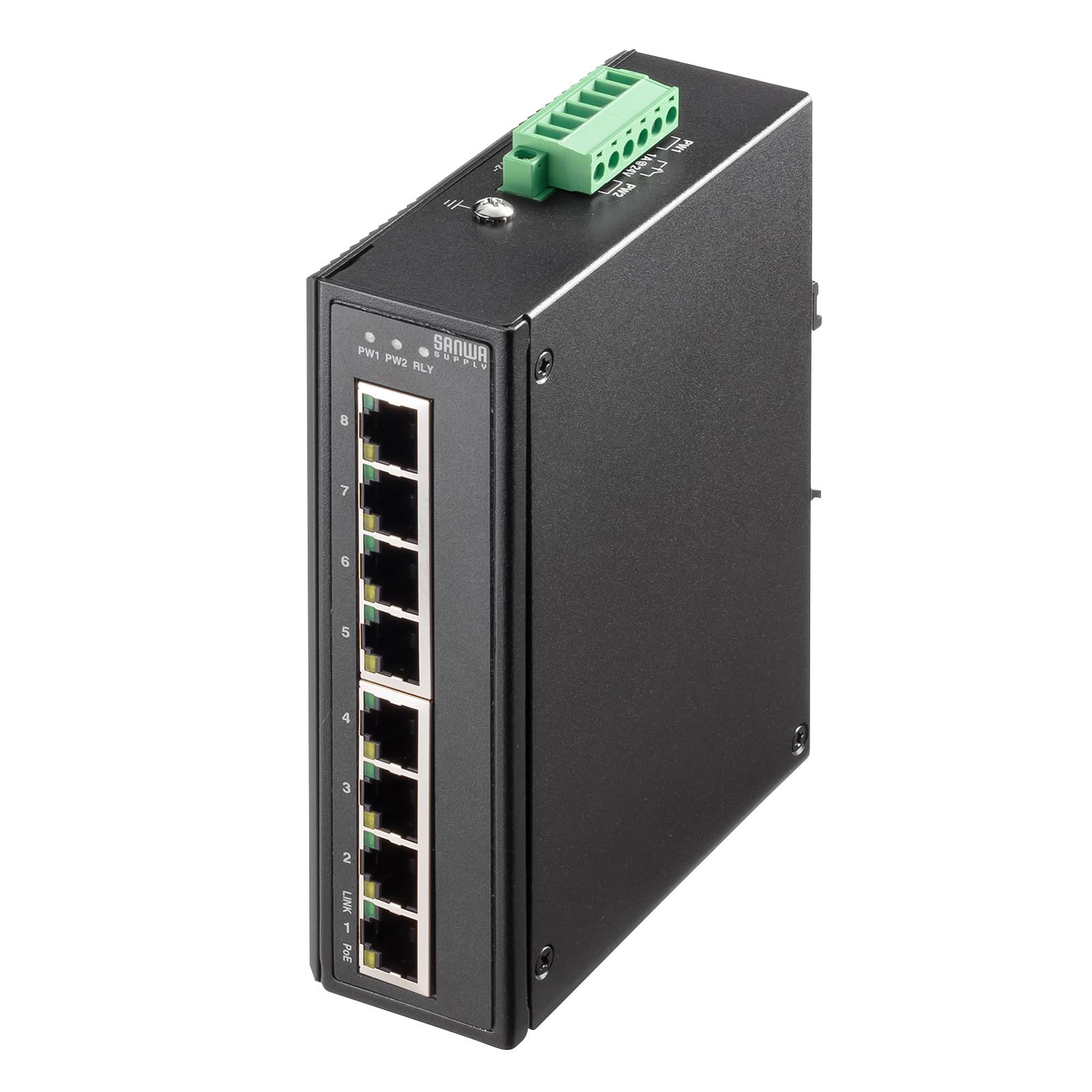 新品未使用 SANWA SUPPLY ギガビット スイッチングハブ 8ポート Amazon | サンワサプライ 産業用ギガビット対応PoEスイッチング