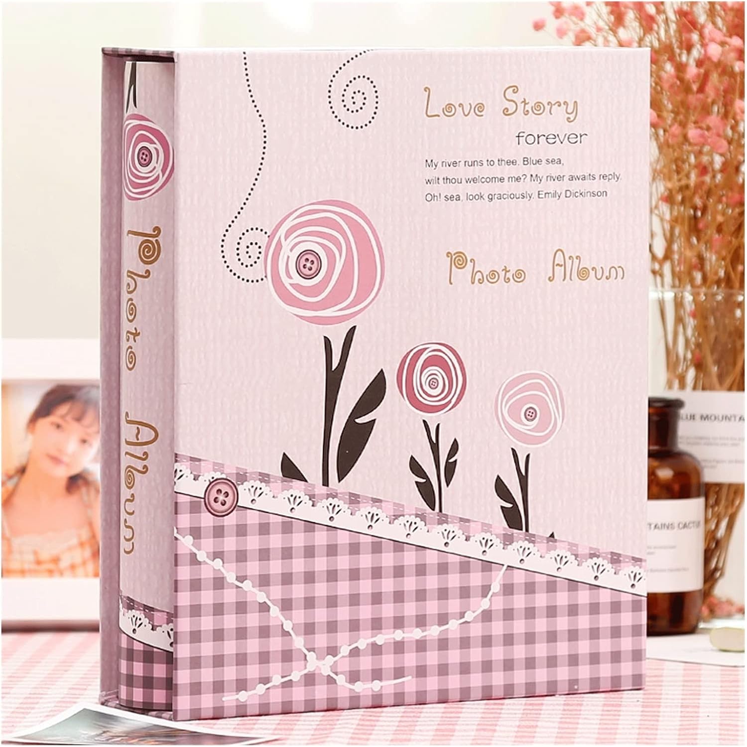 Photo Albums 8-9 Inch Photo Album, Photo Album, Commemorative Album, Home Edition, Large-capacity Photo Album, Interstitial 200-piece Boxed Photo Album Album de fotos (Color : 06, Size : 6.6 inches/
