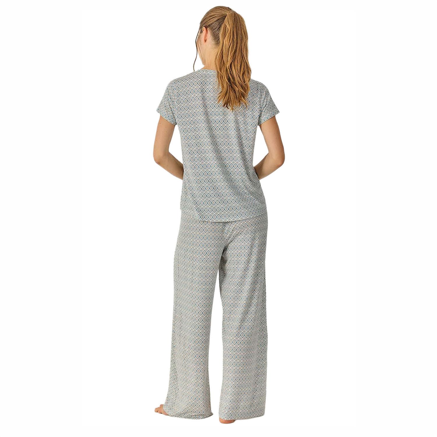 J&J Brothers Pijama Mujer Verano con Pantalón Largo Fluido JJB28