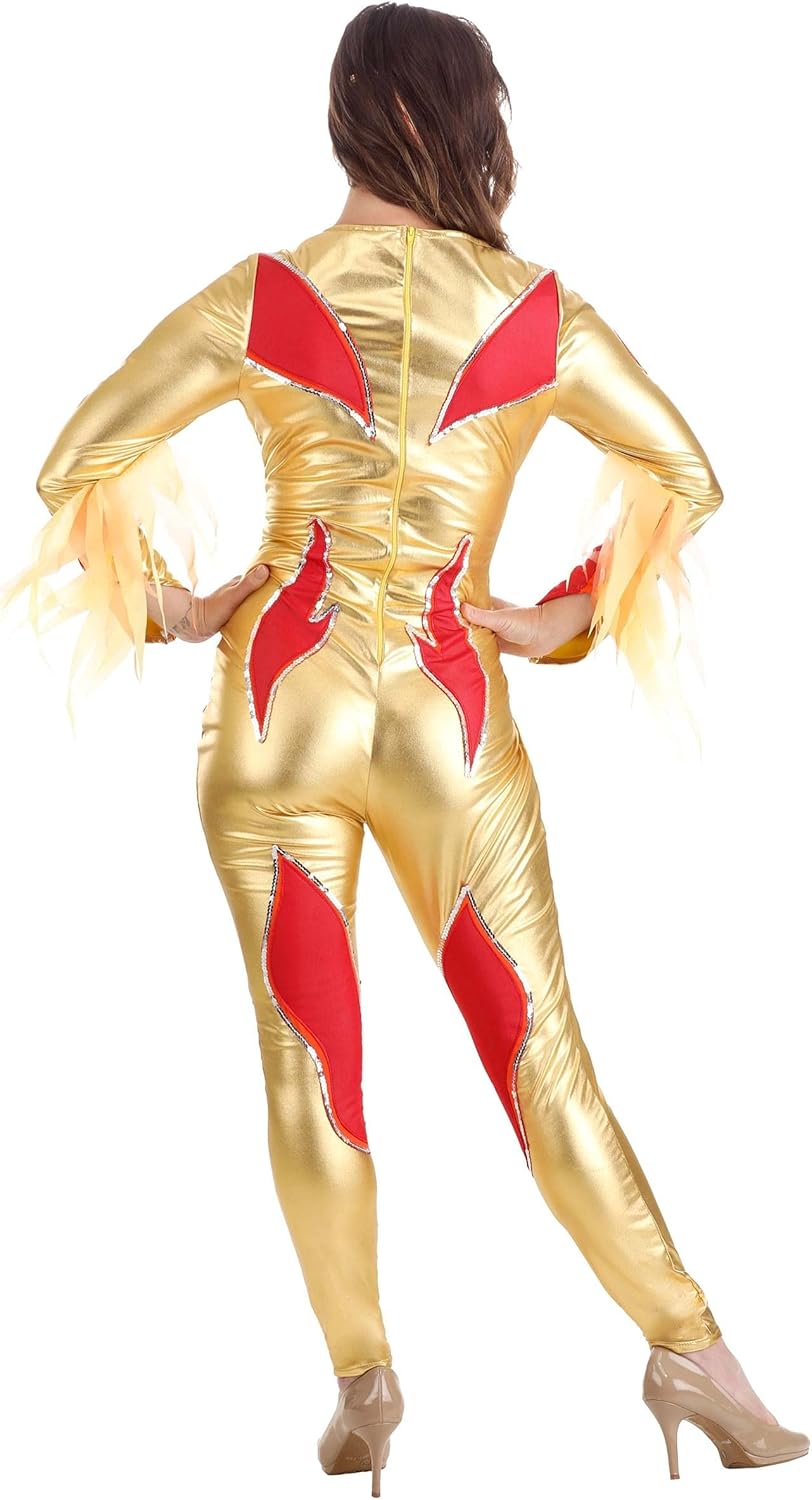 Blades of Glory Fire Costume for Women, Ice Skating Outfit, Figure Skating Jumpsuit for Cosplay & Halloween
