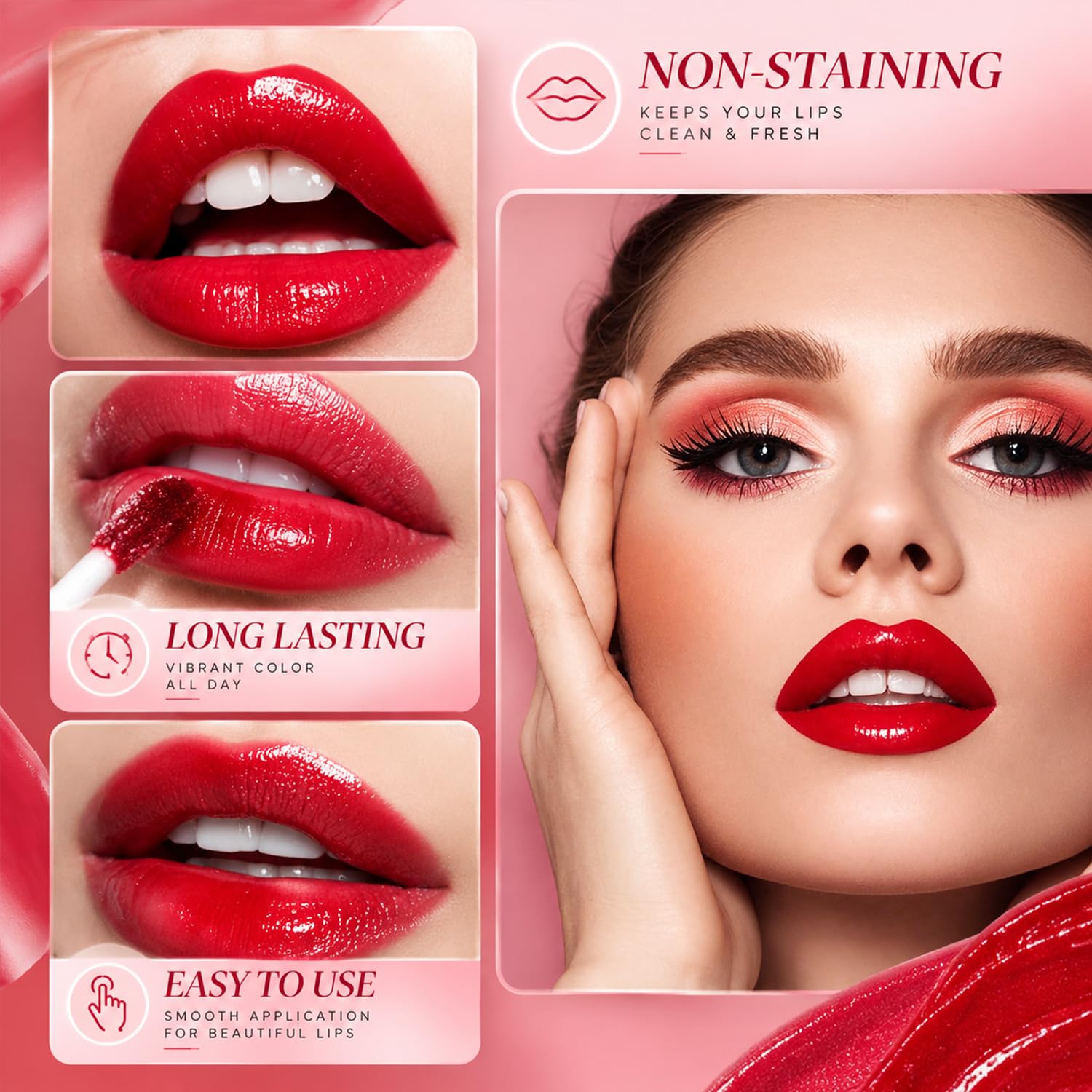 Long-Lasting Lip Stain - Waterproof & Multi-Use -3