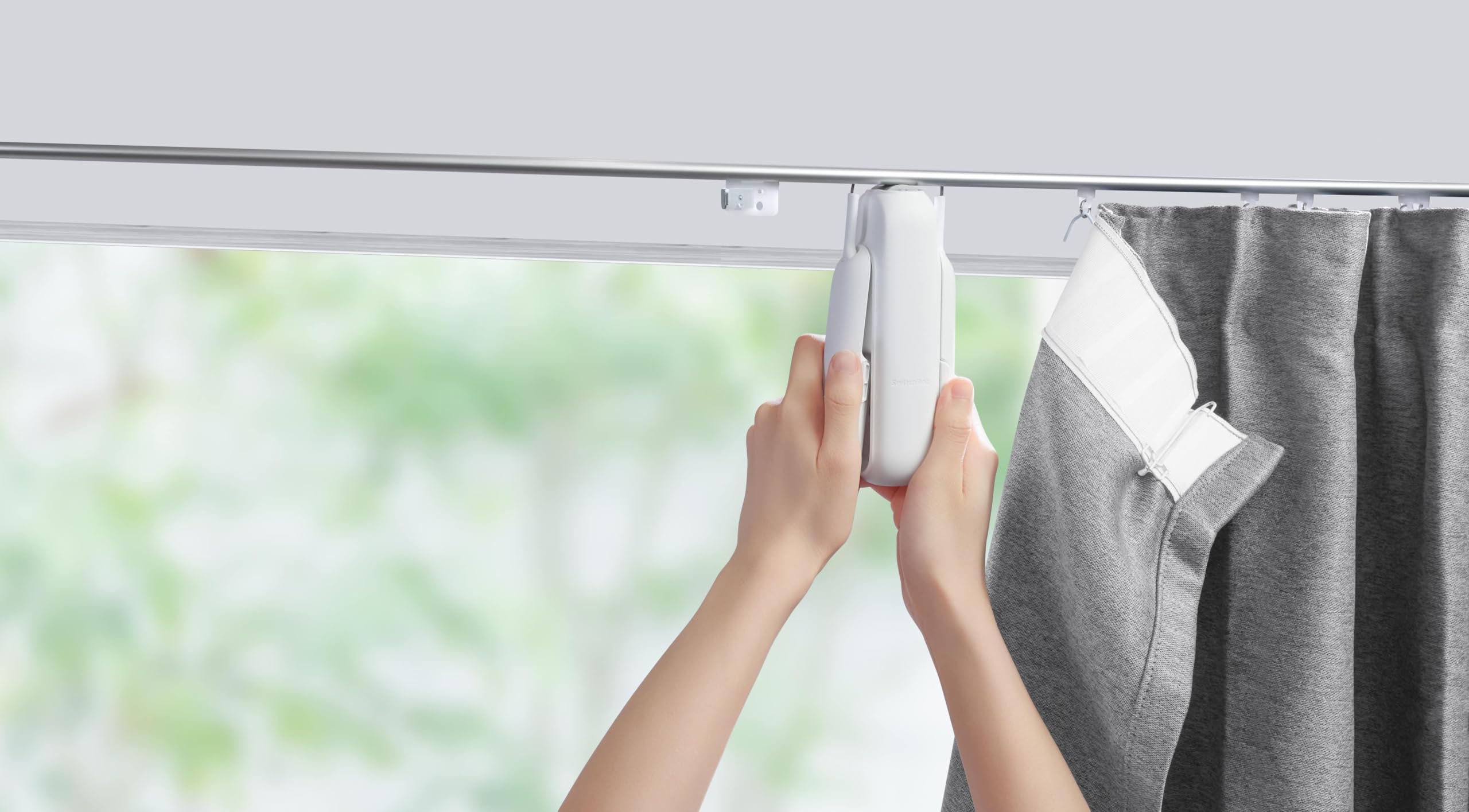 SwitchBot Smart Curtain 3 U Rail automatyczny otwieracz do zasłon