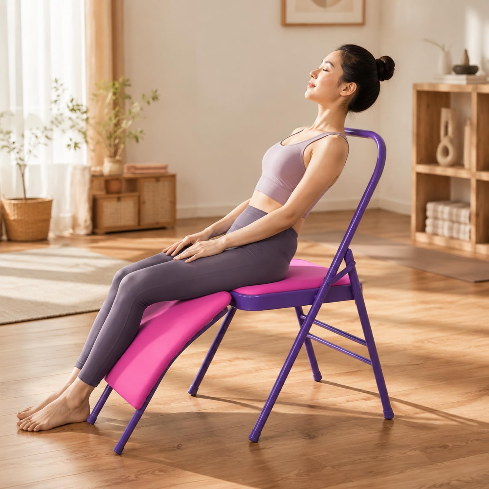 Silla Meditación con Panel | Estructura Reforzada, meditación, Vegano, Casa, Yoguis, Principians, Morado