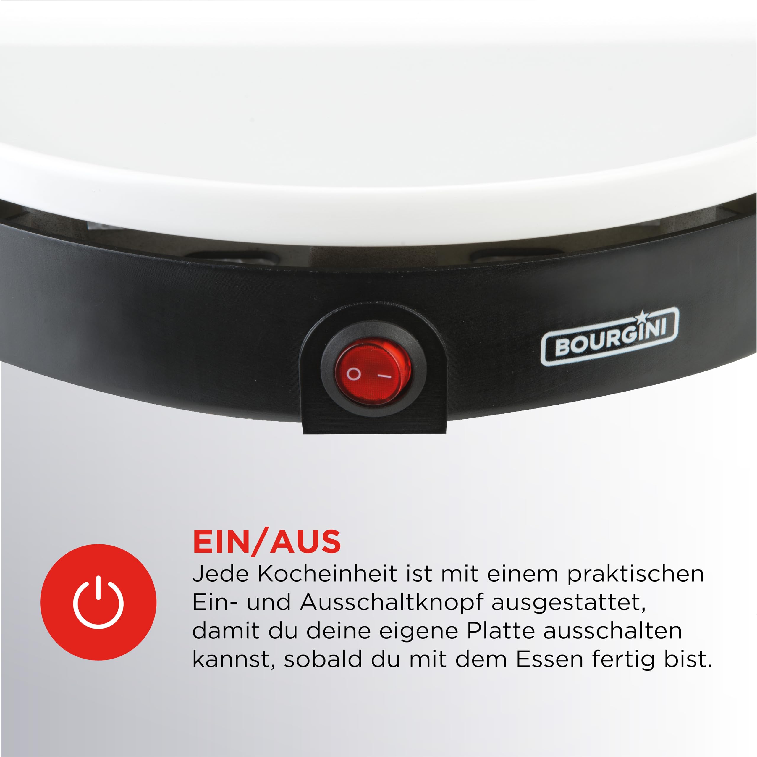 Chef's Dinnerparty - Raclette Grill weiß - Elektrogrill - Innengrills & raclettes - Gourmet-Set für 4 bis 5 Personen - PFAS Frei
