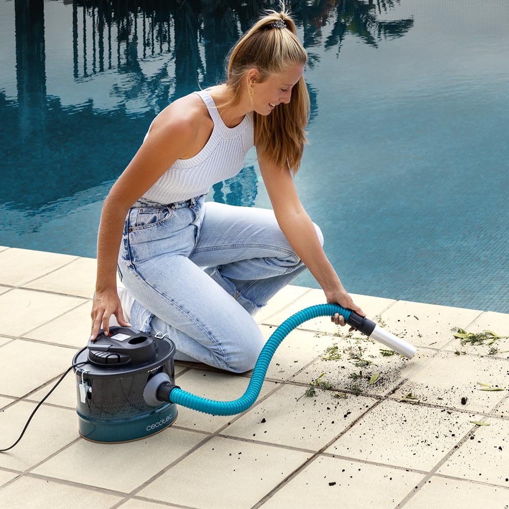 Cecotec Conga Ash 2000 Home Kompaktowy odkurzacz do popiołu. 800 W, moc ssania 14 kPa, metalowa powłoka rurowa, filtr z siatką metalową, dysza 38 mm