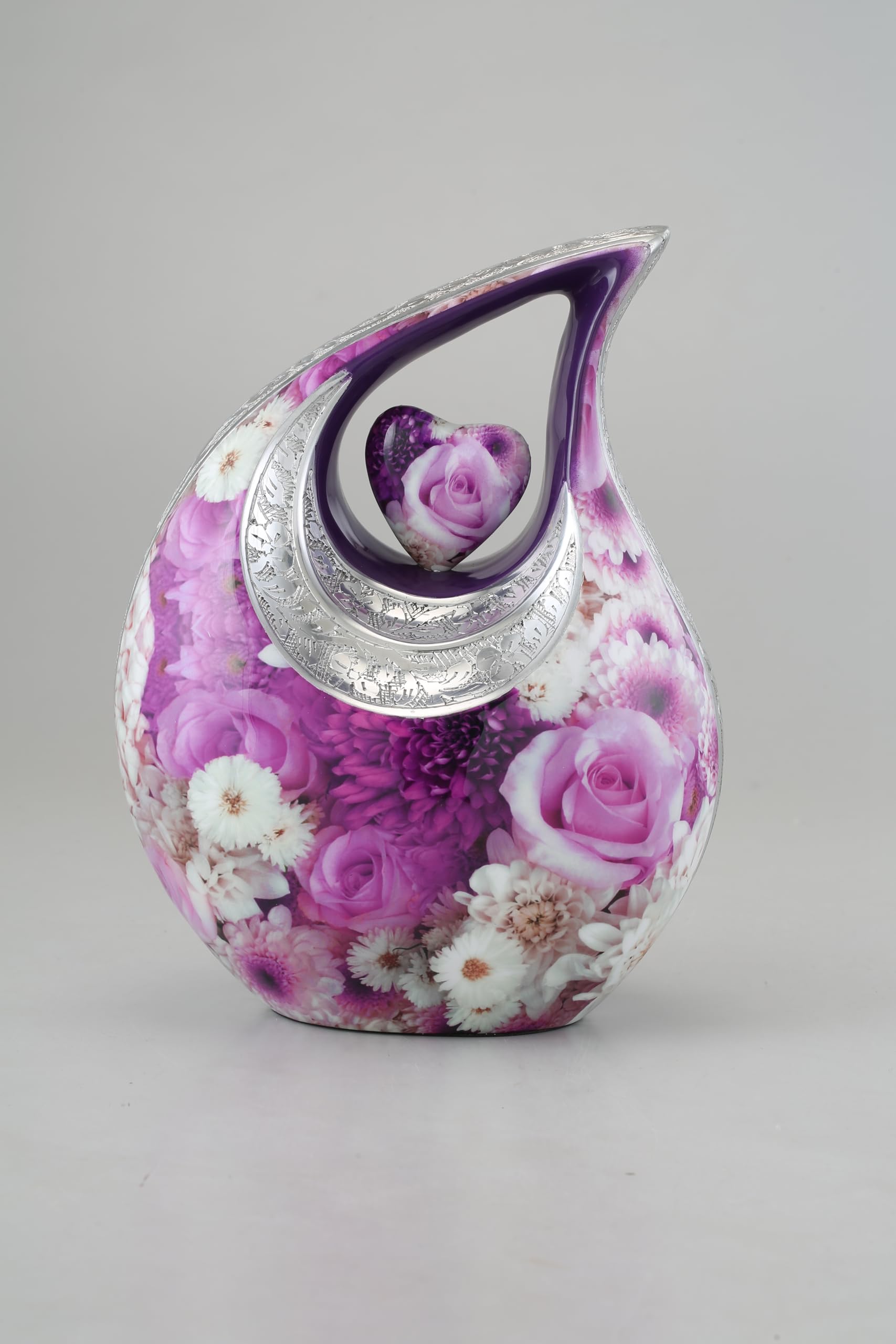 Custom TearDrop Urn with Assorted Flowers in different Sizes and different color and Designs โ image 1