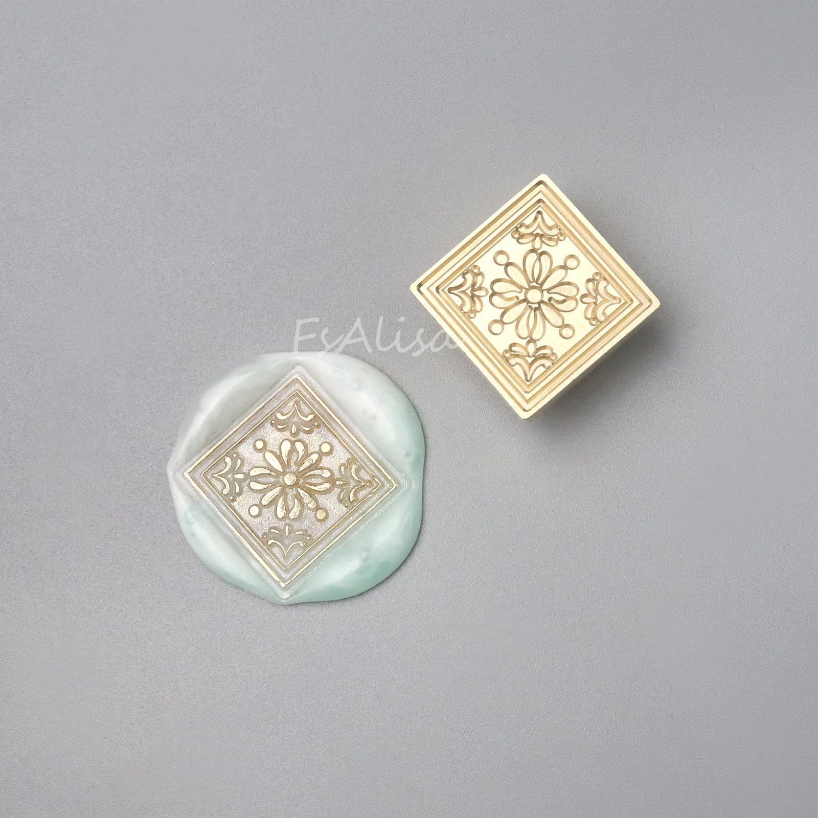 fsalisa European Pattern Wax Seal Stamp Sealing Wax Stamp Vintage Brass Head without Wooden Handle Great for Embellishment of Cards Envelopes Wedding Invitations - Image 3