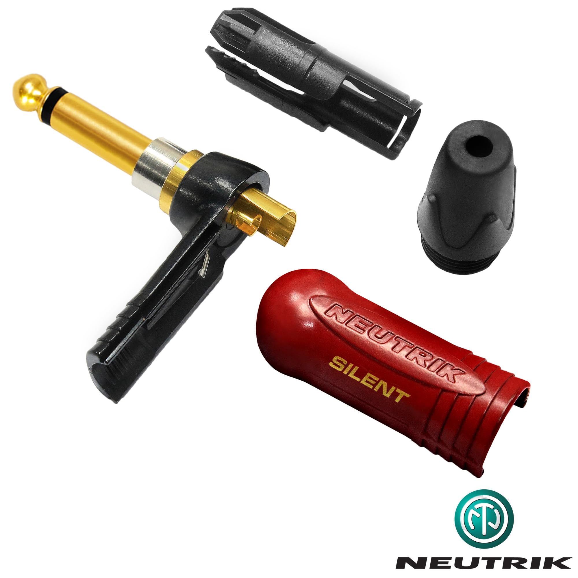 WBC-PRO-Guitarra de 30 pies – 20 AWG – Baja tapa (18pF/ft) – Grado profesional – a base de grafito – Cable de instrumento de guitarra de doble blindaje con Neutrik recto – ángulo (SilentPLUG) ¼