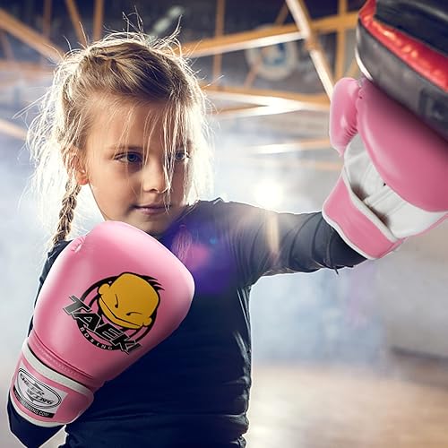 Miniatura 6 de Cheerwing Guantes de boxeo para niños, guantes de entrenamiento de 4 onzas para jóvenes y niños pequeños, guantes de boxeo de kickboxing Muay Thai