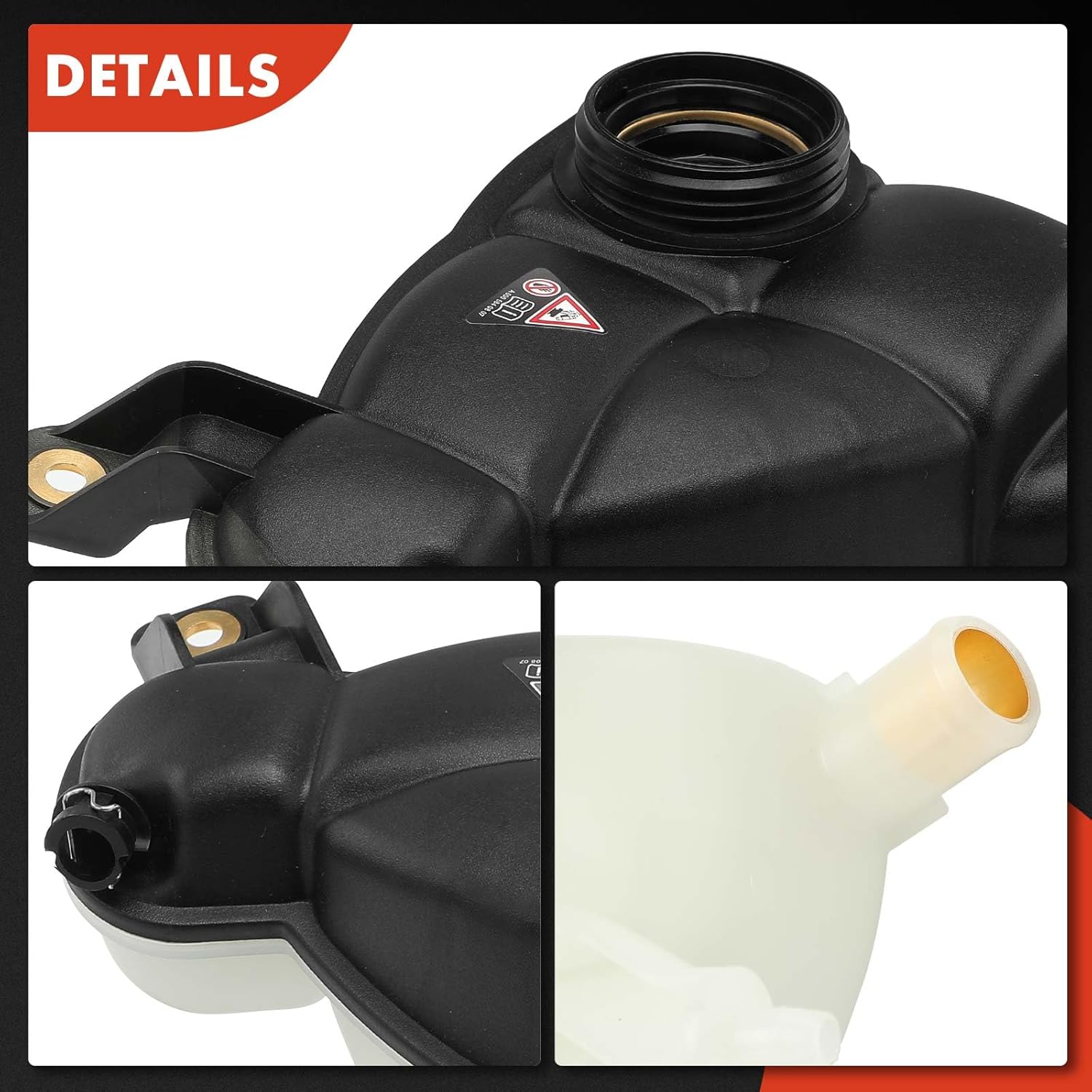 A-Premium Coolant Recovery Overflow Reservoir Tank [with Sensor] Compatible with Mercedes-Benz W251 Series R320 2007-2009 3.0L, R350 2006-2013 3.0L 3.5L, R500 2006-2007 5.0L, R550 2008, R63 AMG 2007