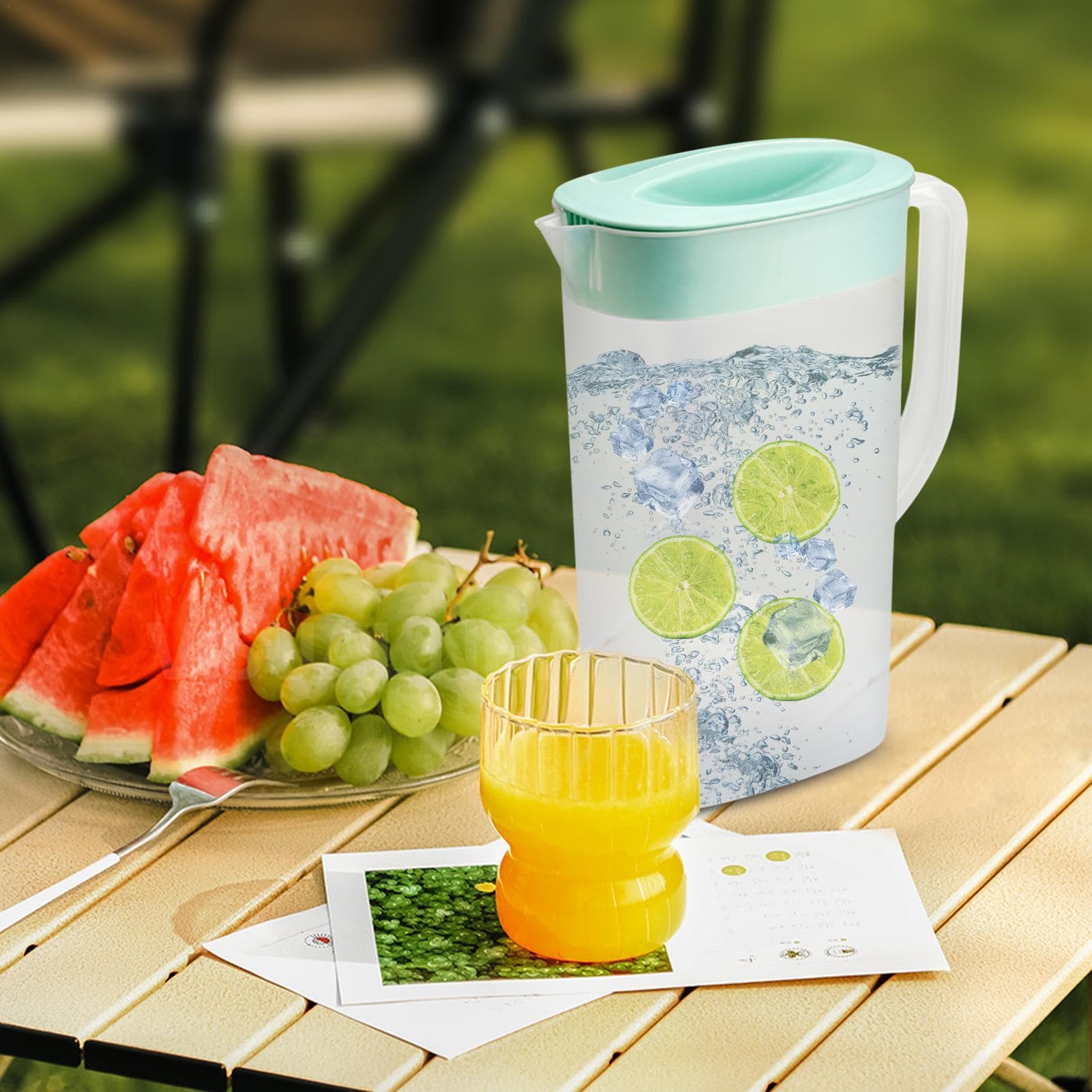 Brocca In Plastica Per Frigorifero 1,8L/2,5L Con Coperchio | Caraffa Per Acqua, Succo E Tè Freddo, VersaLock