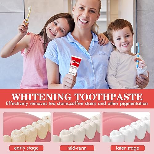 Miniatura 3 de SP-6 Probiotics Pasta de dientes blanqueadora Fórmula mejorada con 6 probióticos para blanquear los dientes y la salud de las encías Cuidado de