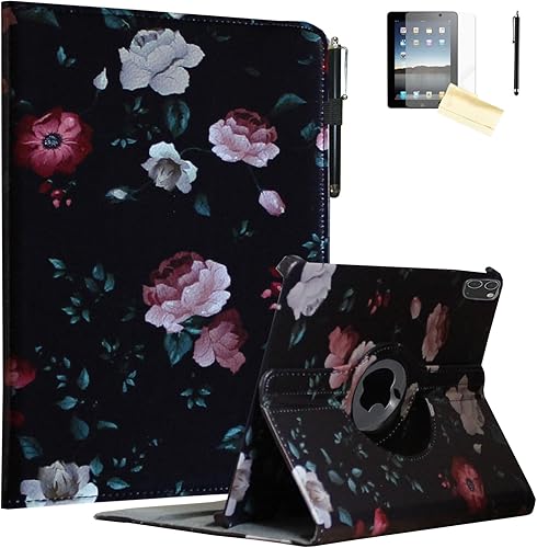 JYtrend Funda para iPad Pro 12.9 6 5 4 3 generación, soporte giratorio Smart Auto Wake UpSleep Cover Modelo A2436 A2764 A2437 A2378 A2379 A2461