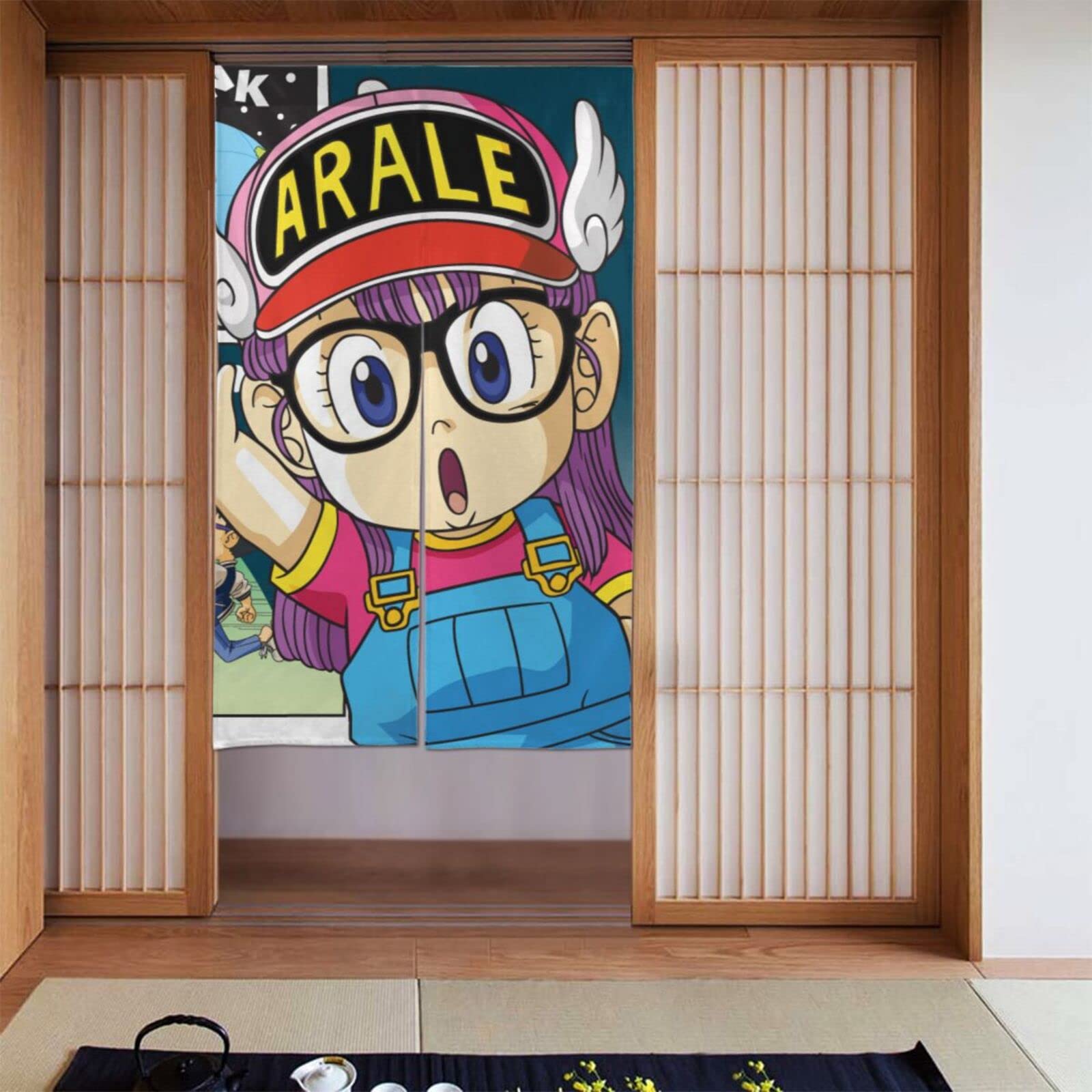 Amazon｜のれん アラレちゃん2 アニメ おしゃれ 間仕切り 遮光 ロング