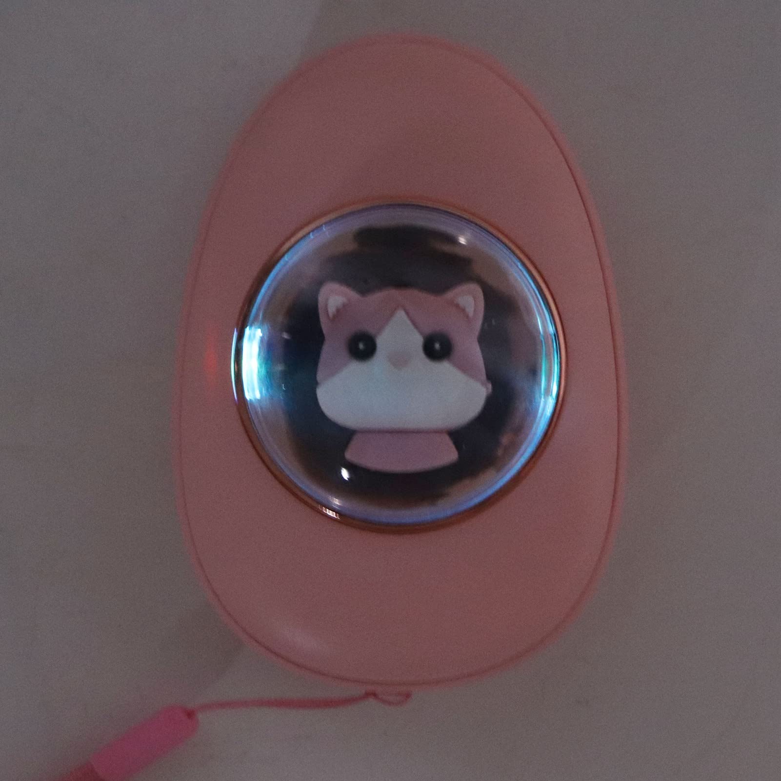 Chauffe-Mains électrique Portable Rechargeable Double Face en Forme de Capsule avec 3 Vitesses de température pour Les Jours froids, Motif Chat Rose