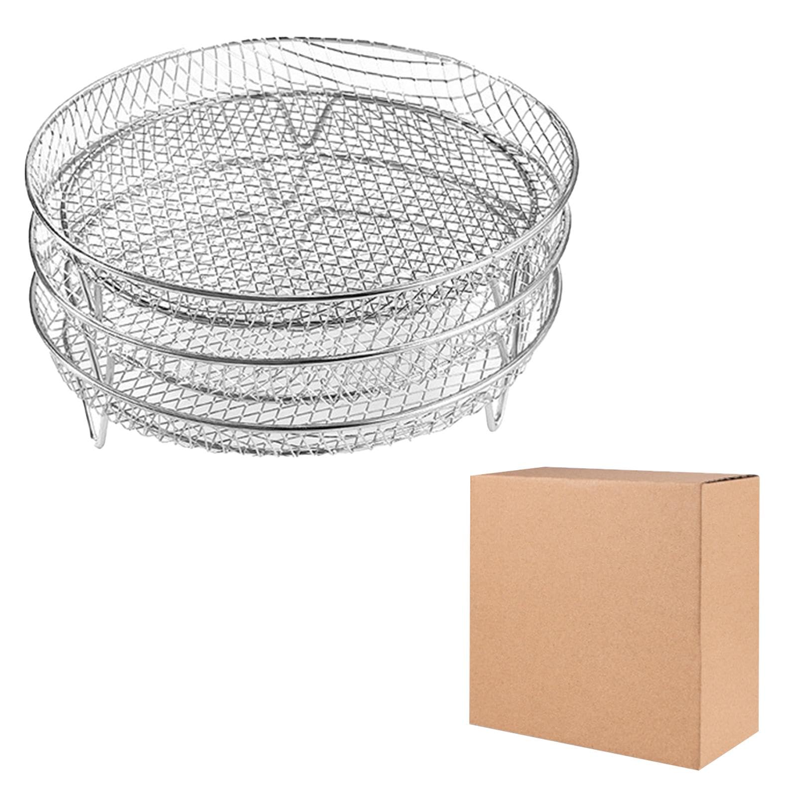3pcs Air Fryer Rack Stand Fruits Home Kitchen Supply Chips G | Air Fryer Rack Stand Fruits Home Kitchen Supply Chips Grill round 20cm-image-18