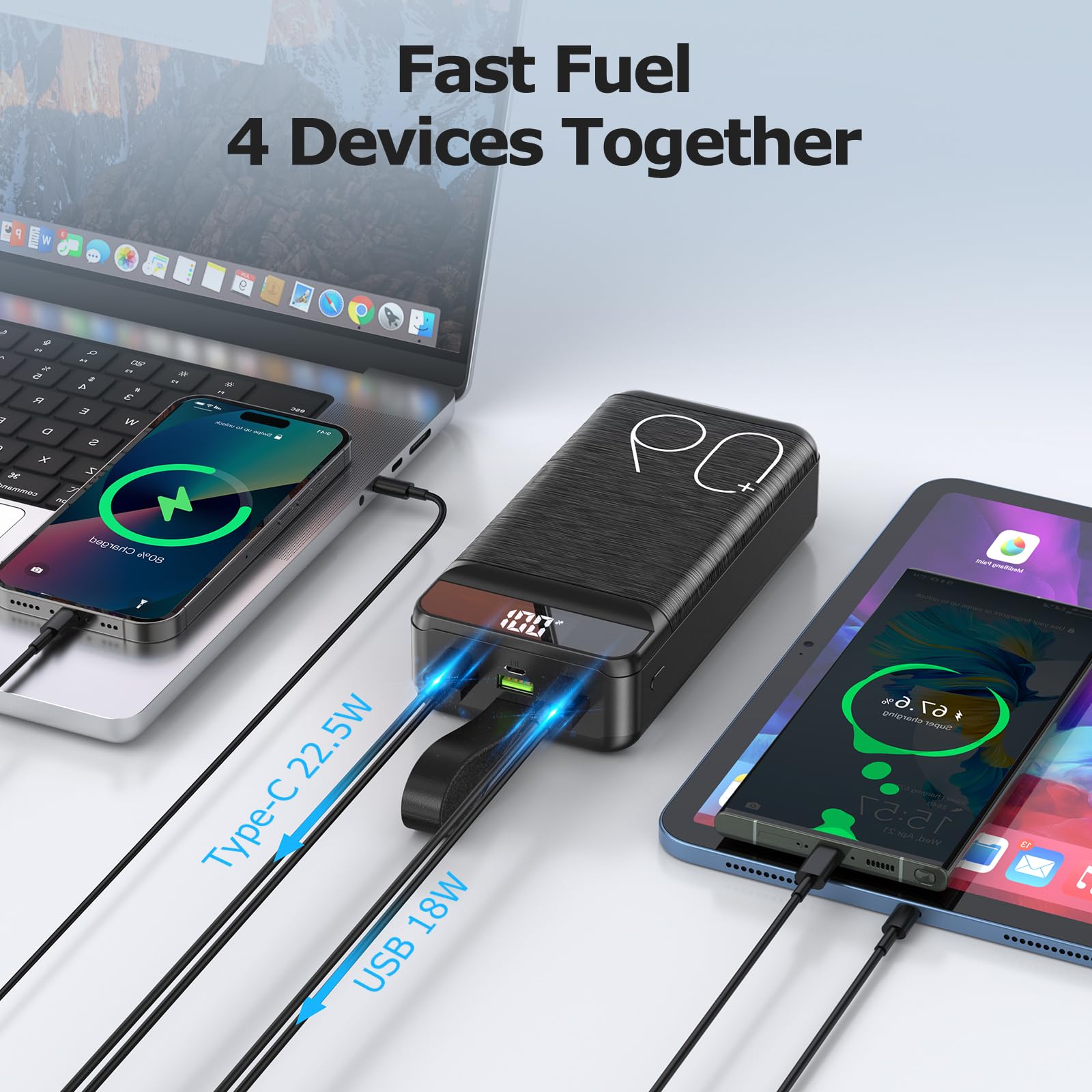 Power Bank 24000 mAh, power bank piccolo ma forte (USB C Output & Input Power Bank 24000 mAh, power bank piccolo ma forte (USB C Output & Input