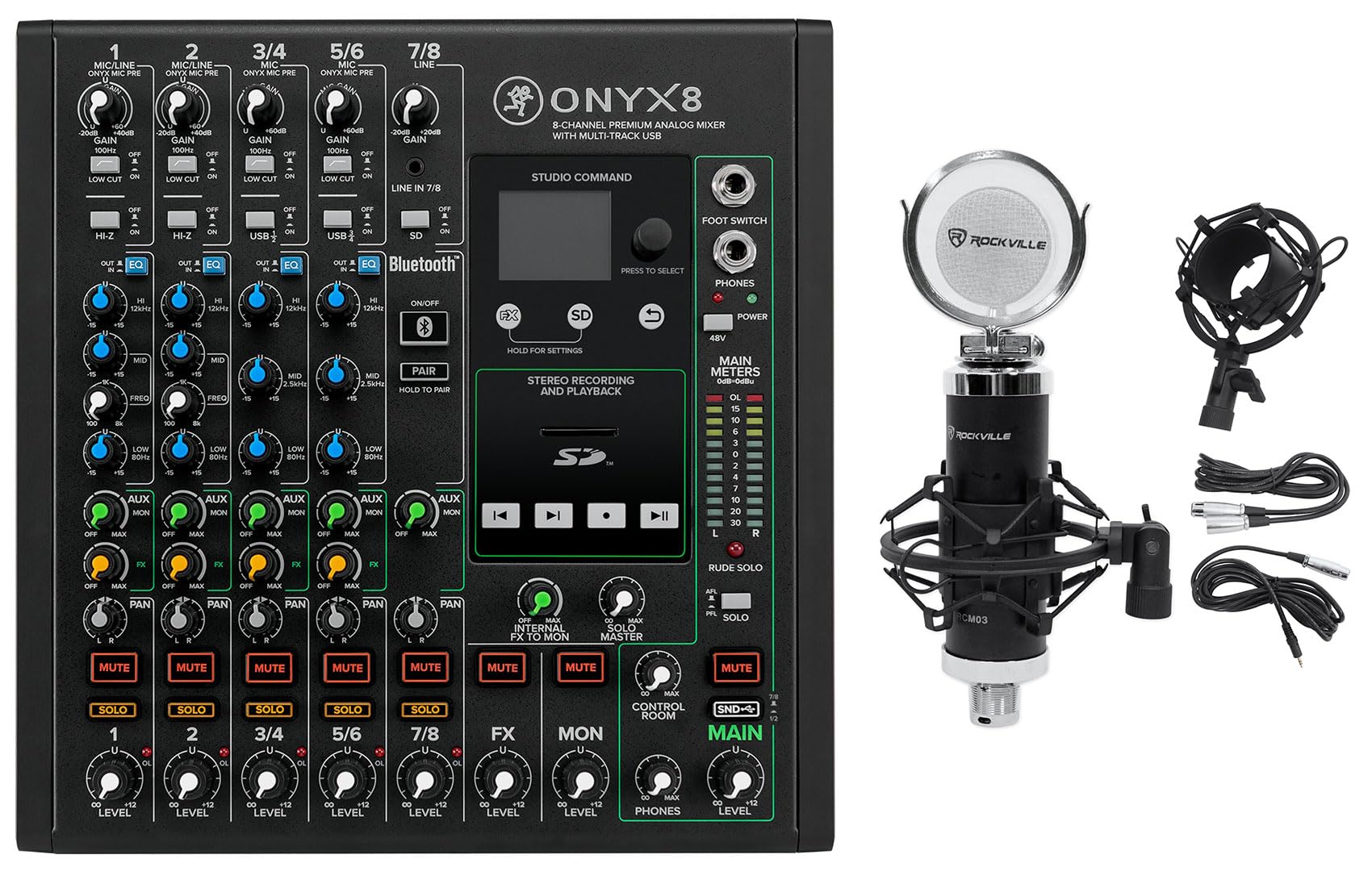 Amazon.com: Audiosavings Bundle: Mackie ONYX8 8-Channel Analog