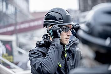 Uvex Pheos S-KR Safety Helmet - Construction Helmet with 4-Point Chin Strap and Ventilation Holes