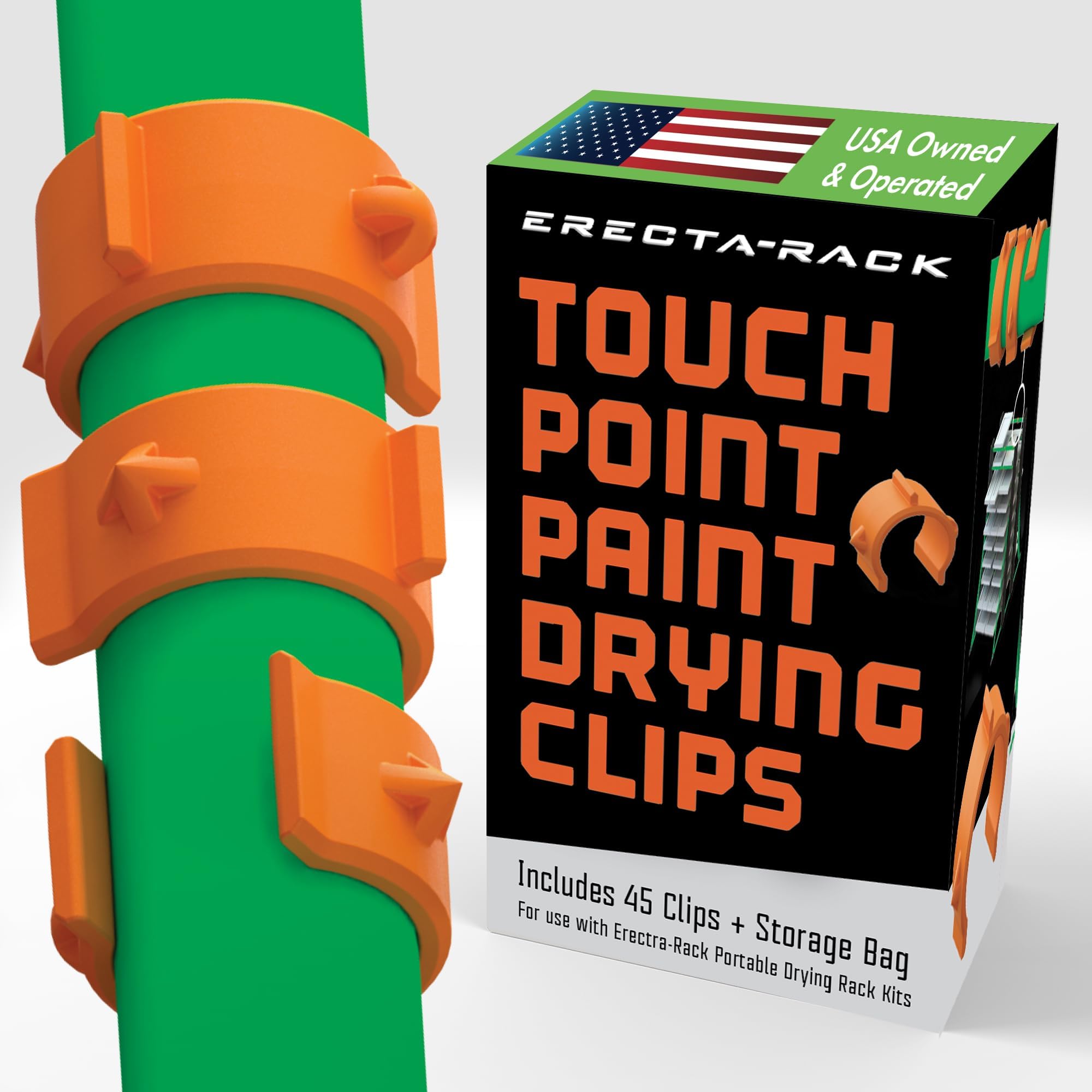 Touch Point Drying Clips for Drying Man Doors, Cabinet Doors & Trim, Prevents Touch Ups, Reduce Point of Contact for All Painters, for Use 10 Level Paint Drying Rack Kit