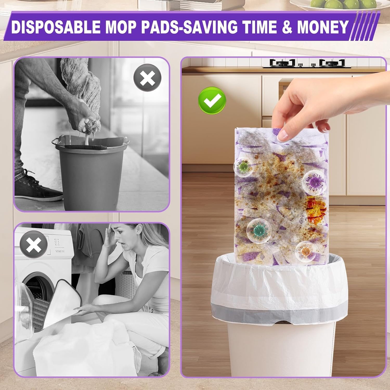 Spray Mop for Floor Cleaning with 3 Microfiber Washable Pads & 10 Disposable Pads