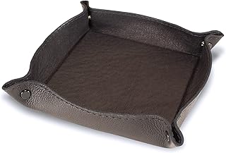 Handmade Genuine Leather Collapsible Dice Tray for Dungeon and Dragons and Other RPG Games (Black)