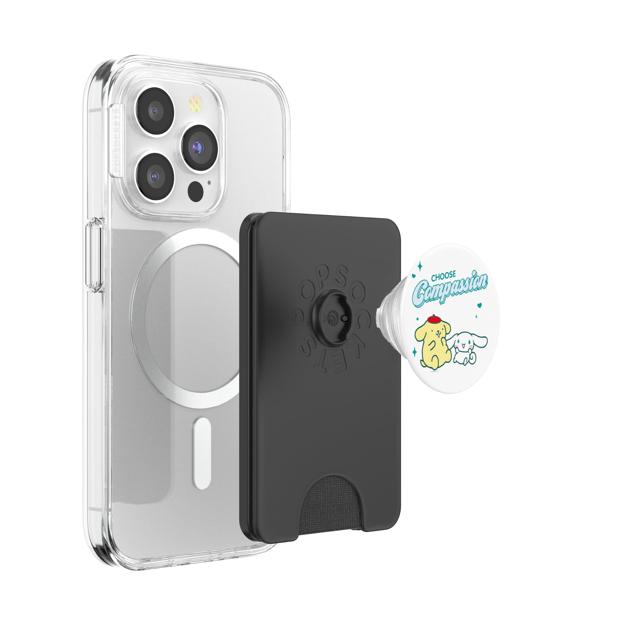 Choose Compassion - Hello Kitty and Friends PopSockets PopWallet for MagSafe, Black - Image 3