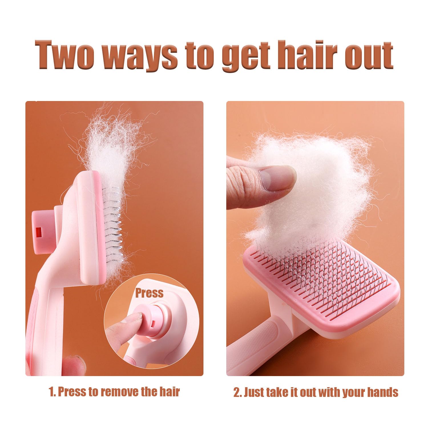 Dog Brush Cat Brush Grooming Comb, Self Cleaning Slicker Dog Brush - Image 4