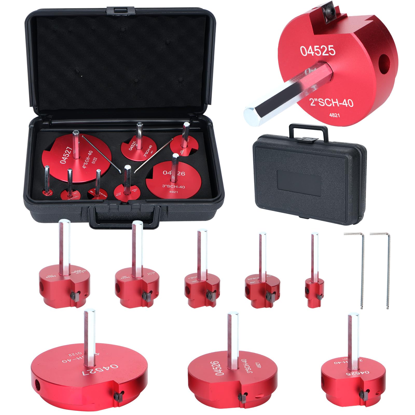 tonchean PVC Pipe Reamer Kit, Plastic PVC Pipe Fitting Reamer Plumbing Tools for Standard 1/2