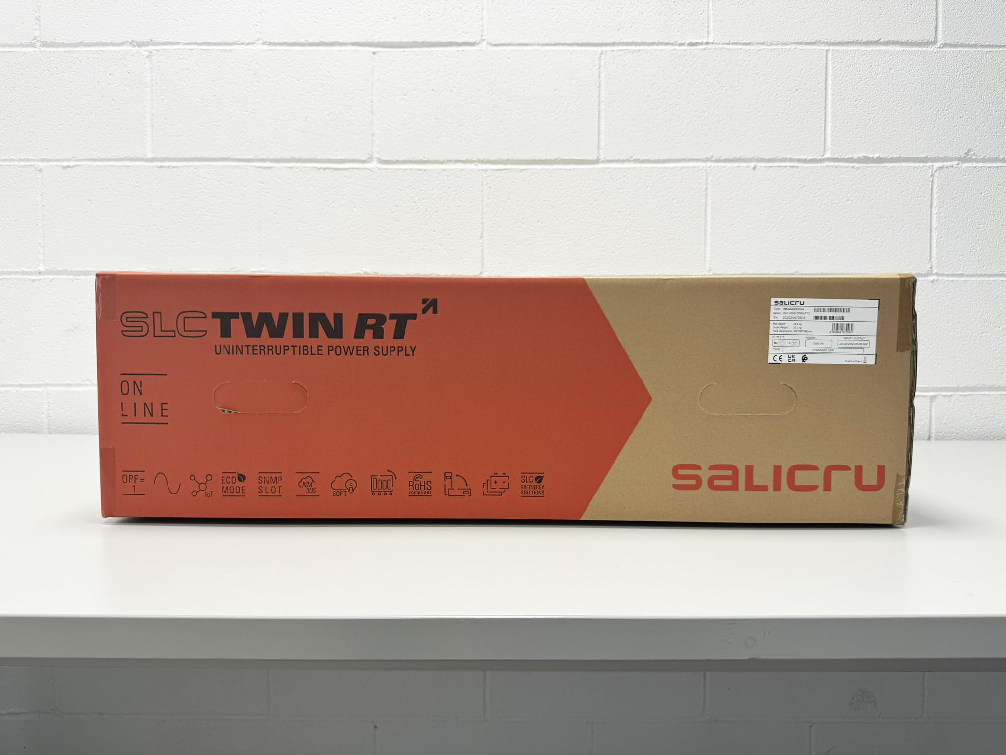 Salicru SLC 3000 Twin RT3 B1 – Módulo SAI/UPS sin batería de 3000 VA IoT On-Line Doble conversión Torre/Rack con FP=1 (Requiere módulo de baterías) (0’)