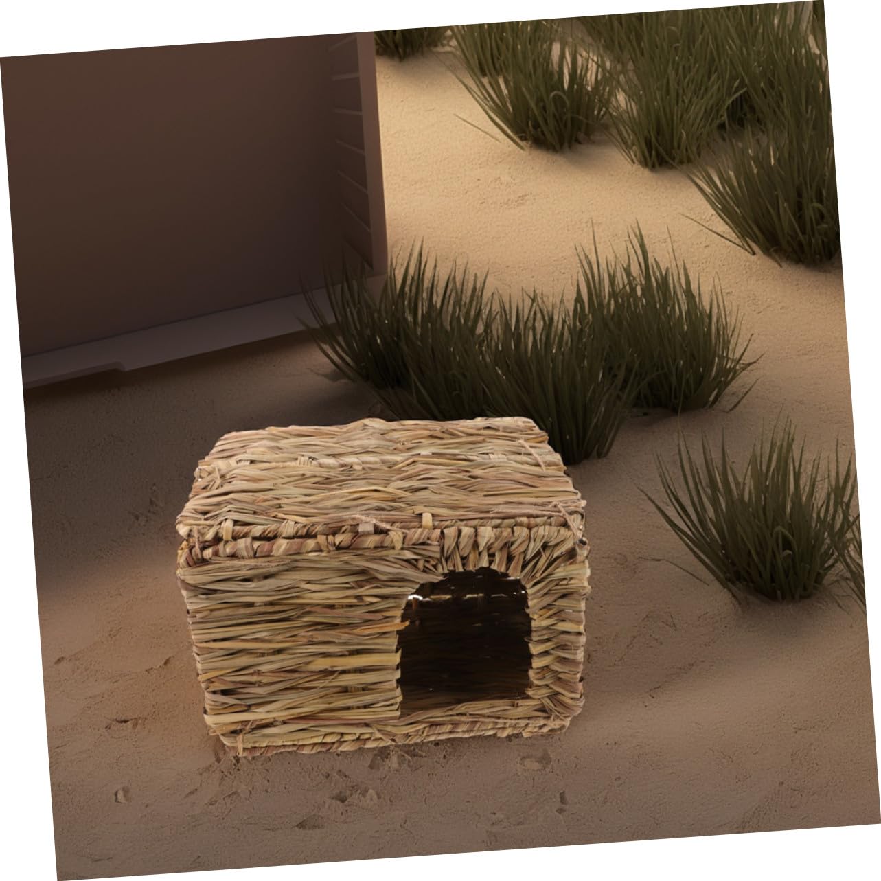 NOLITOY 2 Stück Grasversteck für Kleintiere mit Faltbarem Design Komfortables Kaninchenhaus und Meerschweinchen Versteck für Drinnen und Draußen
