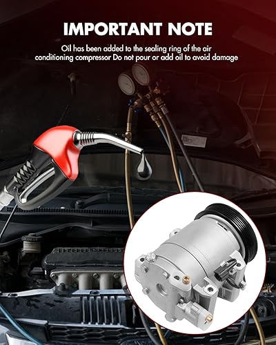 Miniatura 4 de Compresor del AC apto para 2002-2006 para Nissan Altima 2.5L, compresor de aire acondicionado de CA con embrague CO 10778JC 926008J021