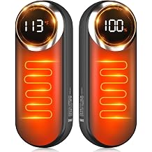 Rechargeable Hand Warmers 2 Pack - Magnetic AI Electric Hot Hands with LED Light, 3 Heat Settings Double Sided, 15H Battery Life, Portable Electric Heater for Outdoor，Hunting Camping ， Christmas Gifts