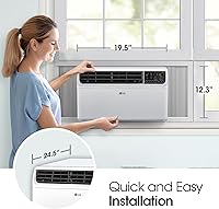 Vista 6 de LG Aire acondicionado de ventana de 6000 BTU, inversor dual de ahorro de energía, control remoto, WiFi, LG ThinQ, Alexa, Hey Google, filtro lavable