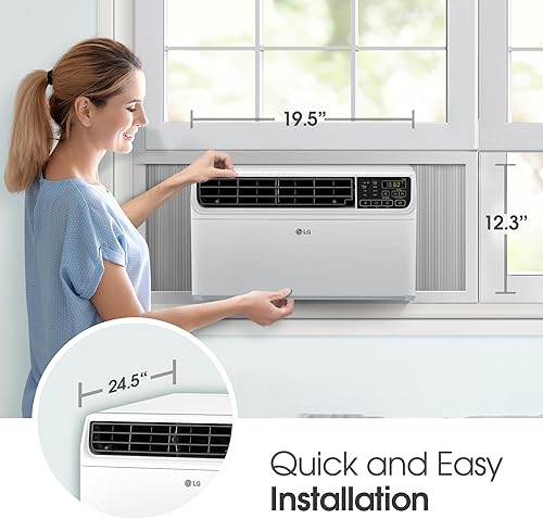 Miniatura 6 de LG Aire acondicionado de ventana de 6000 BTU, inversor dual de ahorro de energía, control remoto, WiFi, LG ThinQ, Alexa, Hey Google, filtro lavable