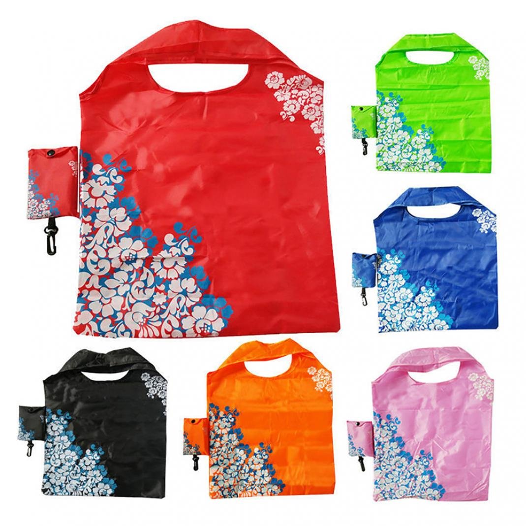 EcoJeannie Sac à Provisions Robuste En Nylon Indéchirable Pliable Réutilisable Pochette Intégrée, Poche