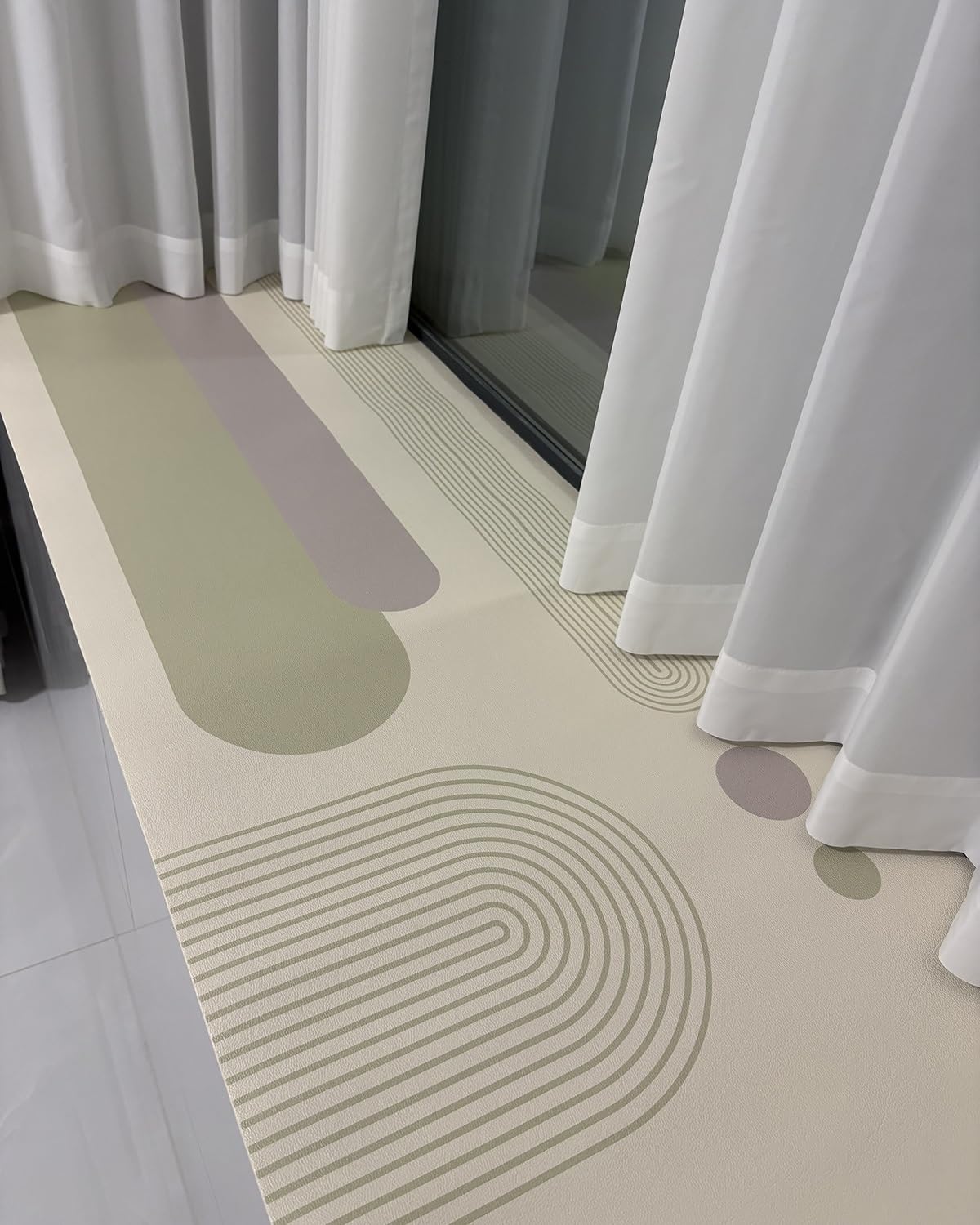 Coussin de fenêtre géométrique isolant thermique et tapis de rebord étanche 250cm